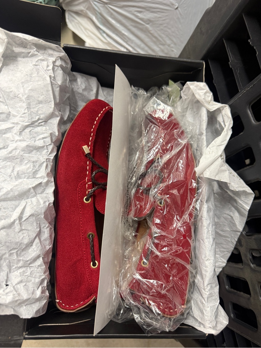 Alfani Red Suede Driving Moccasins for Men